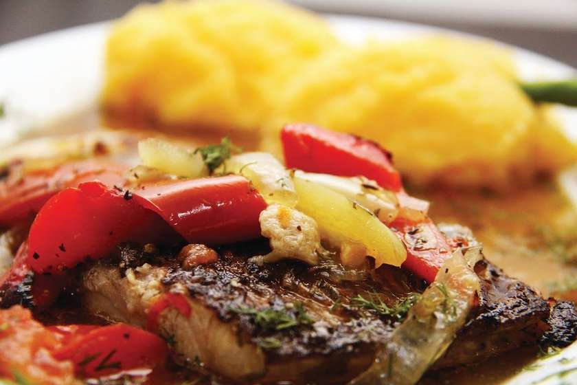 Fish Brine with polenta