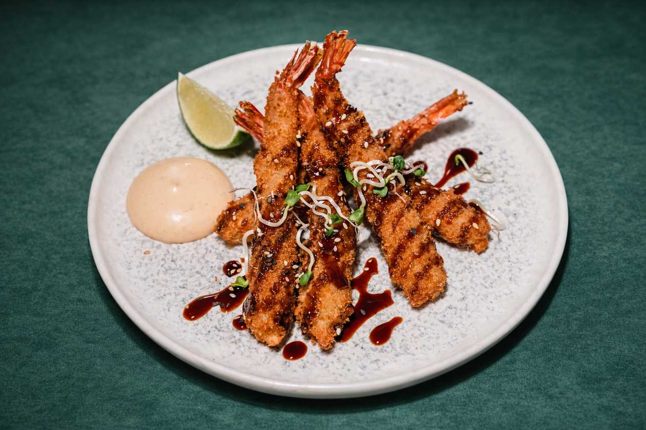 Krevečių tempura
