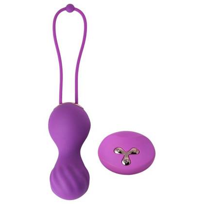 Elegantné vibračné guličky z lekárskeho silikónu ALBA Purple 782011