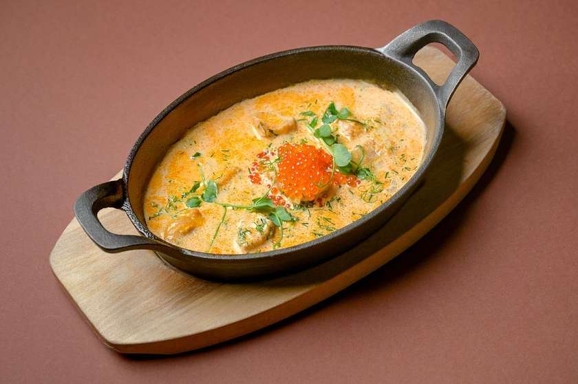 Sturgeon in Cream Sauce with Caviar