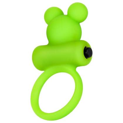 Vibračný krúžok na penis Bear Green 768018