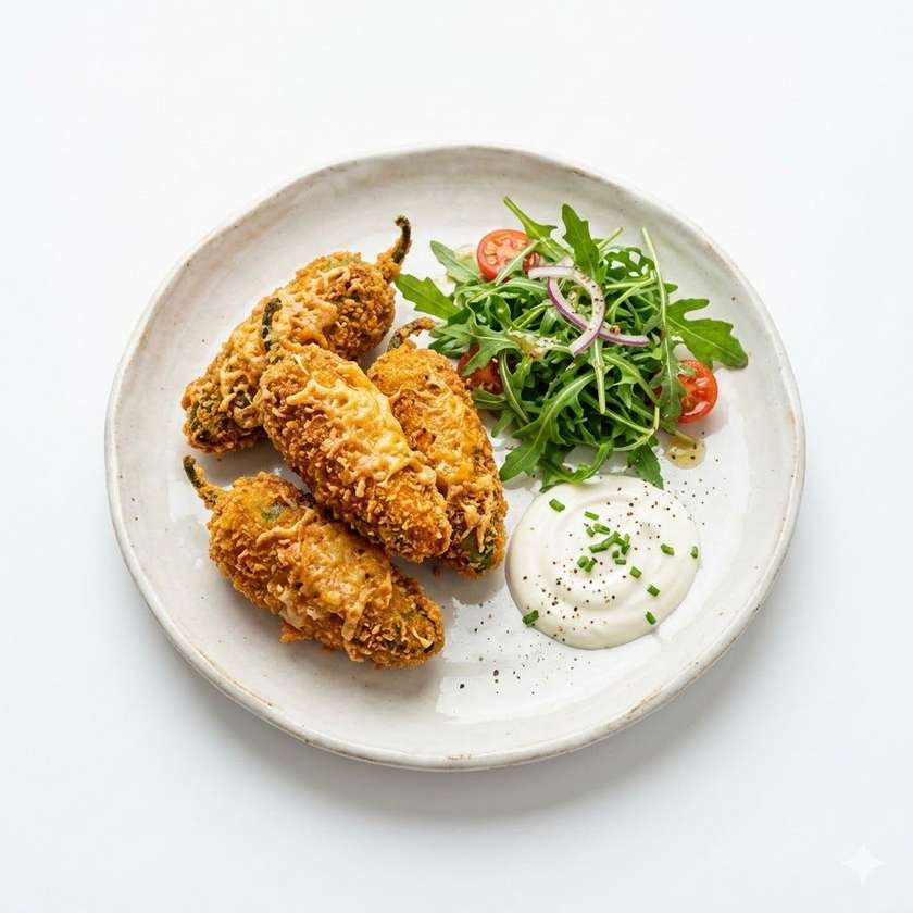 Fried jalapeño peppers