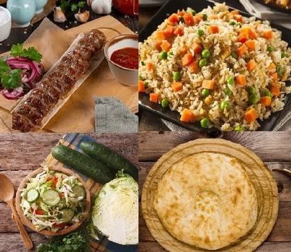 Кебабне меню з телятини (605 г + 250 мл)