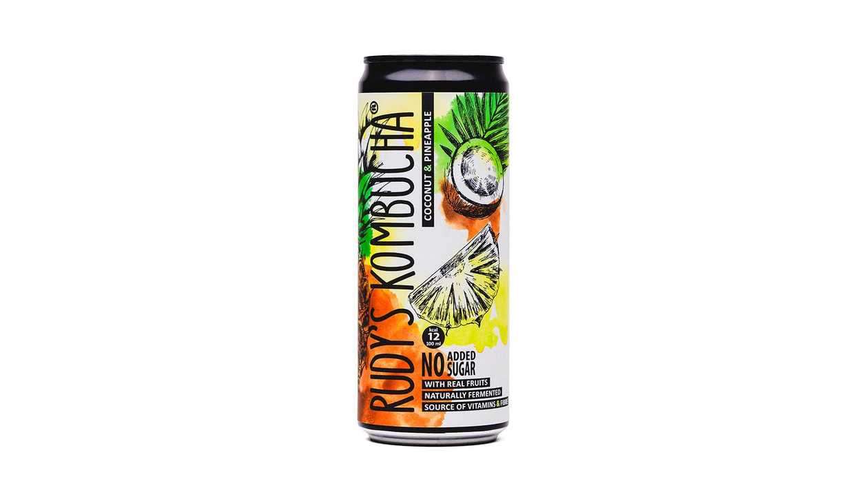 Rudy's Kombucha Coconut and Pineapple, 0.33l