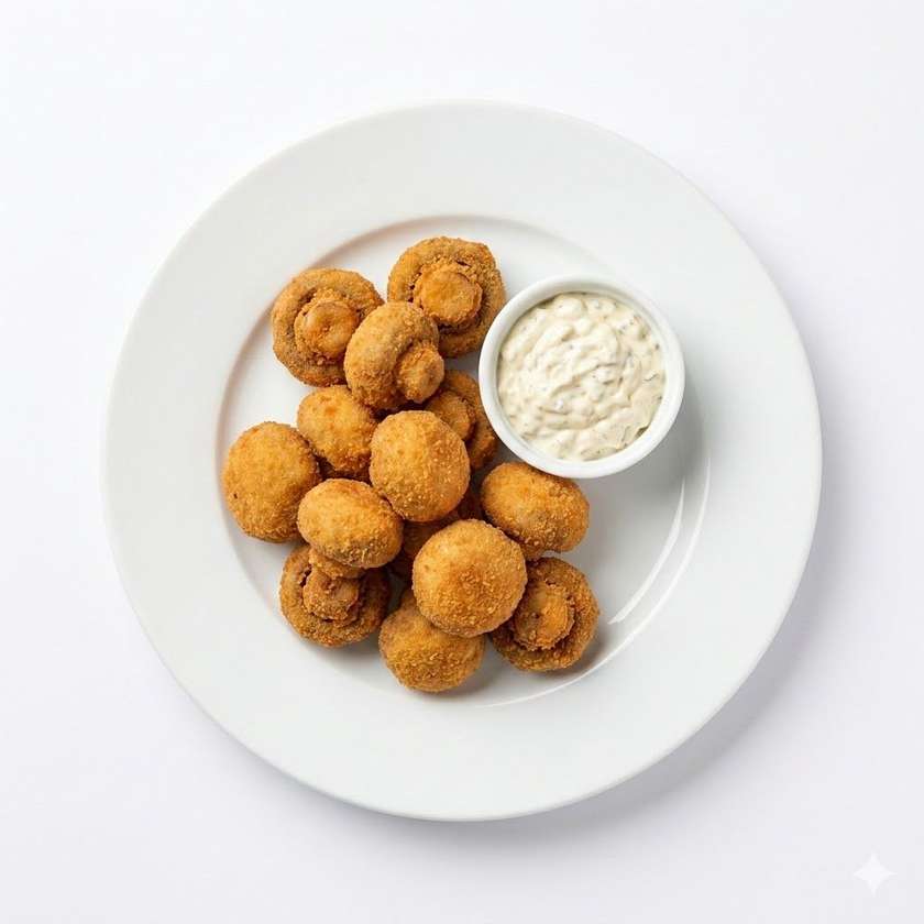 Smažené žampiony, tatarská omáčka