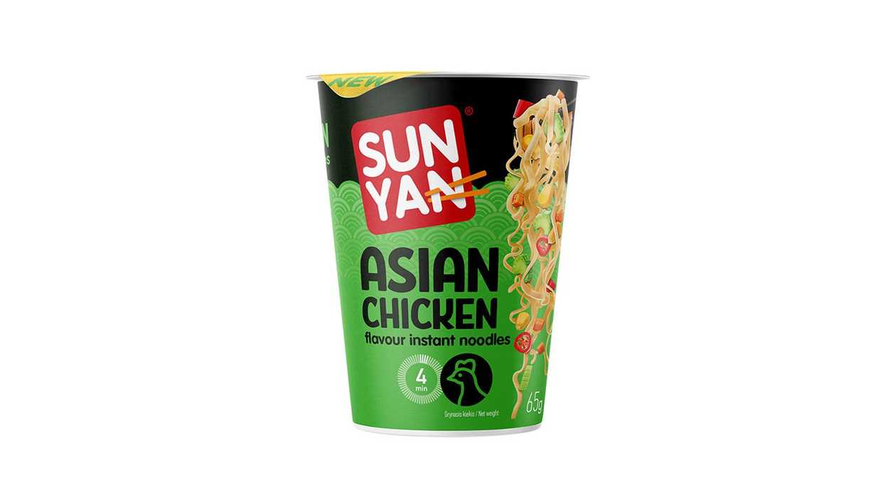 Instant Noodles Sun Yan Asian Style With Chicken, 65g