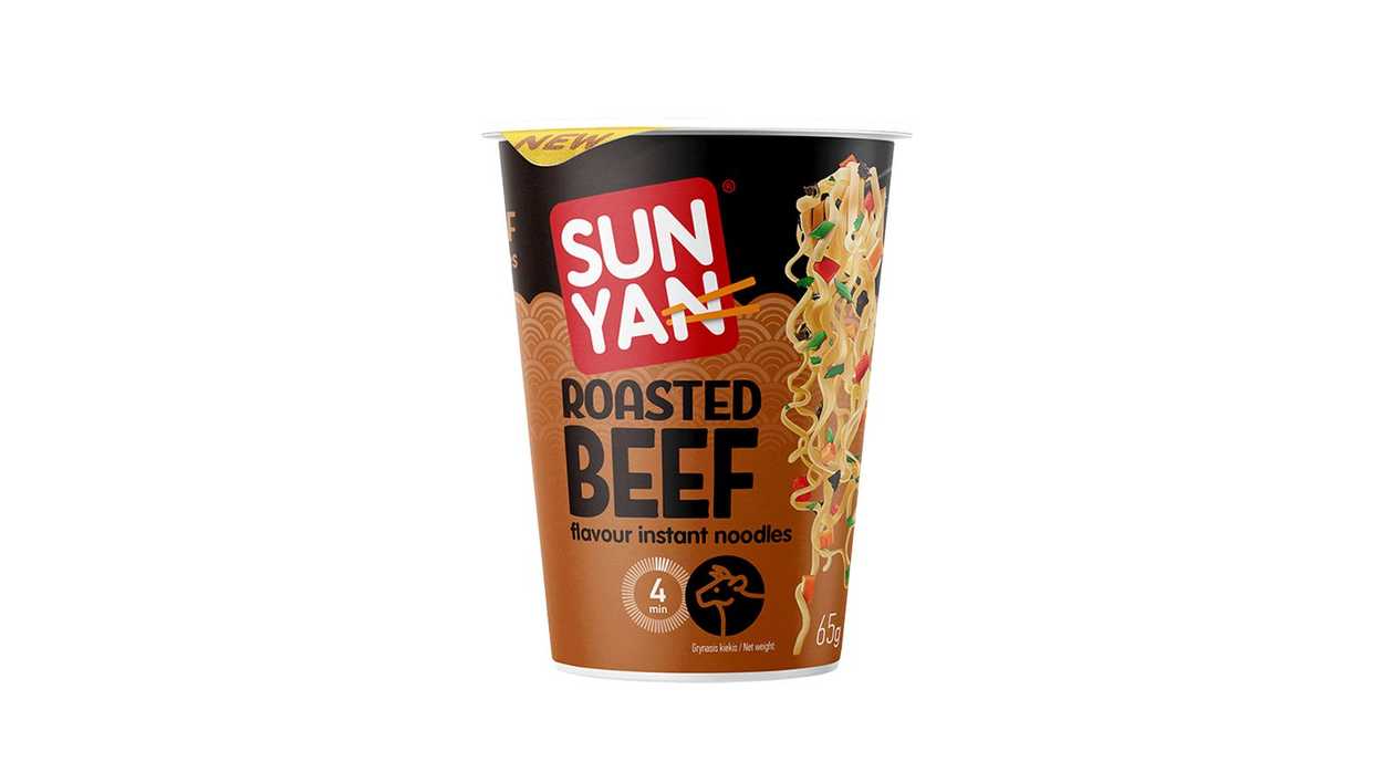 Instant Noodles Sun Yan With Beef, 65g