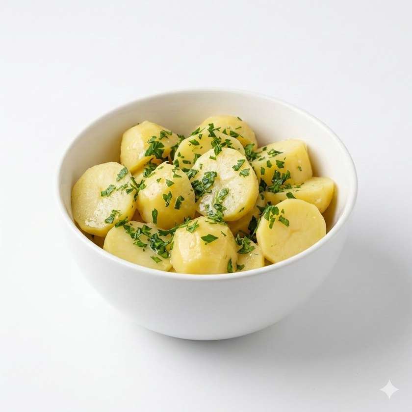 Vařené brambory s petrželkou