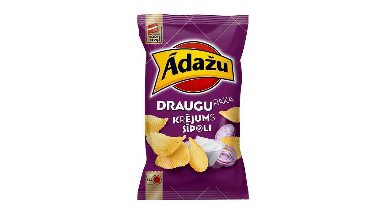 Chips Ādažu Cream and Onion Friends Pack, 180g