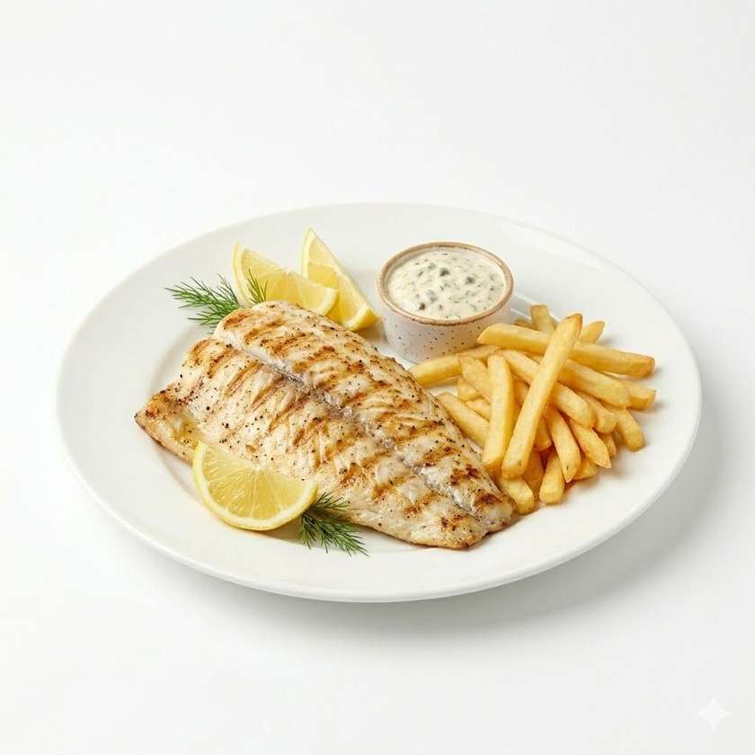 Grilled pike perch fillet