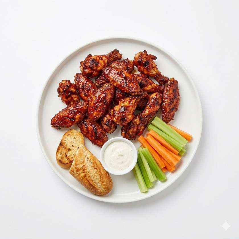Chicken roasted BBQ wings