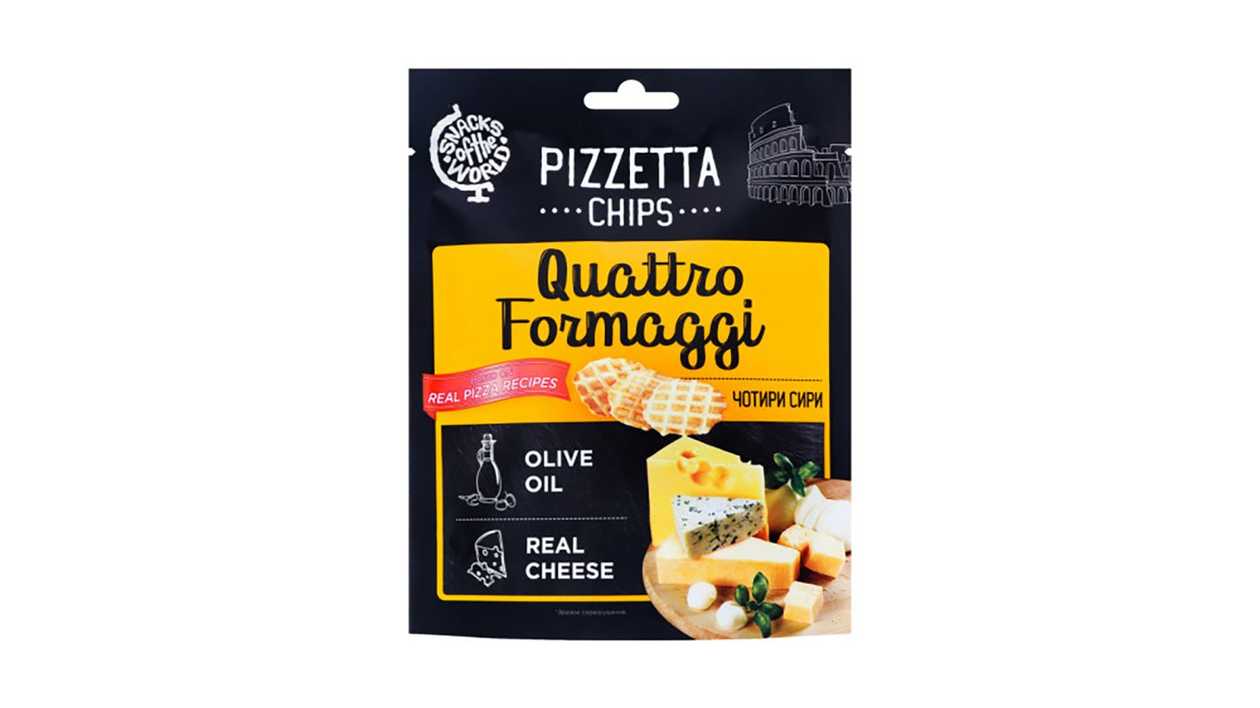 Snacks Pizzetta Chips Quattro Formaggi, 70g