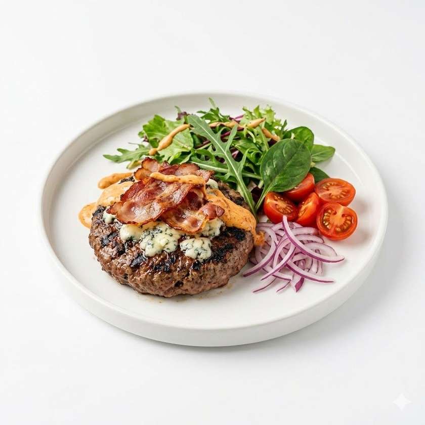 200g Naked Blue Cheeseburger