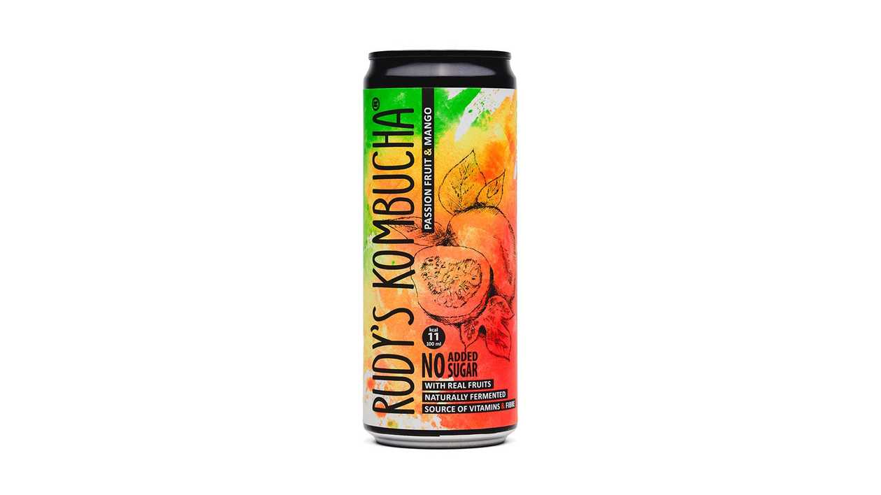 Rudy's Kombucha Mango and Passion Fruit, 0.33l