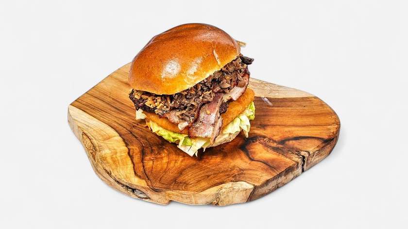 Burger Bacy z grzybami