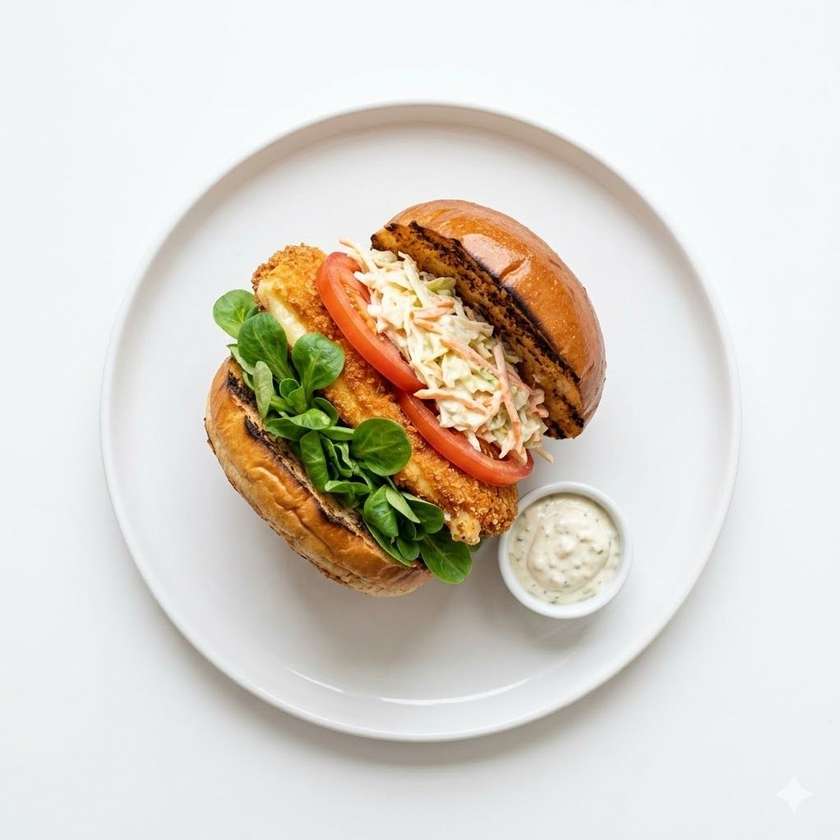 150g Fried Gouda in a Toasted Bun