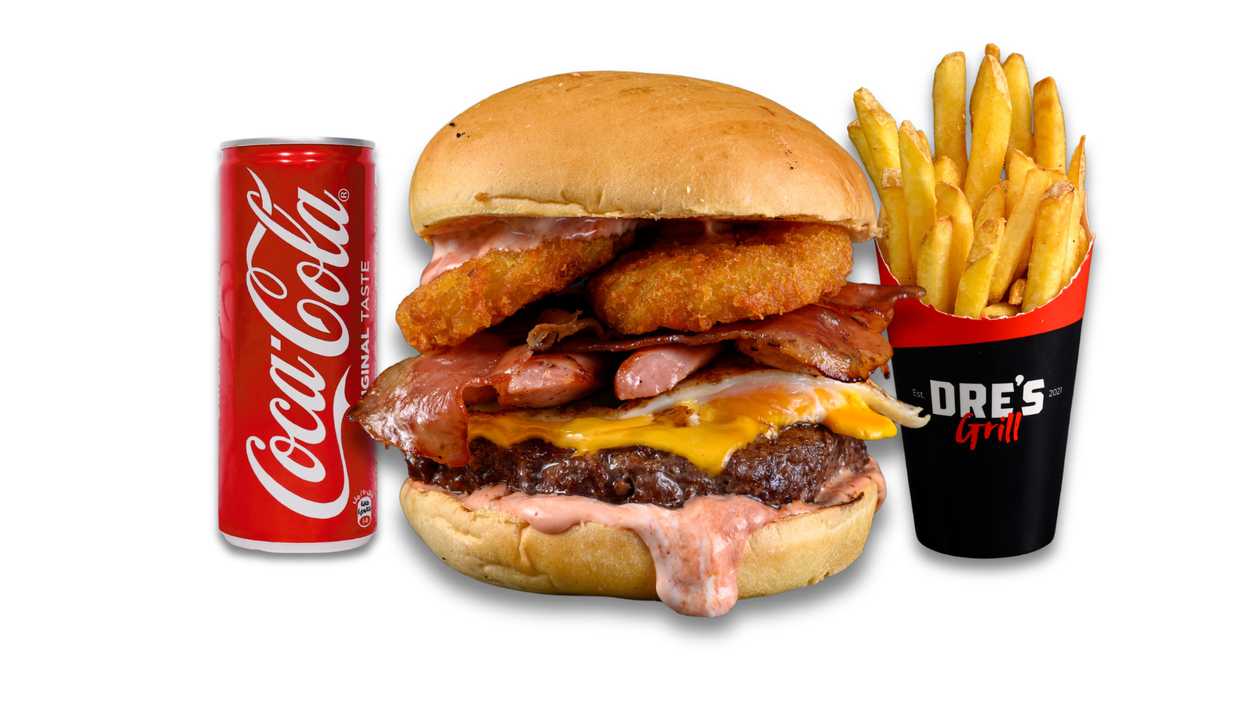 Brunch Burger + Fries + Soft Drink