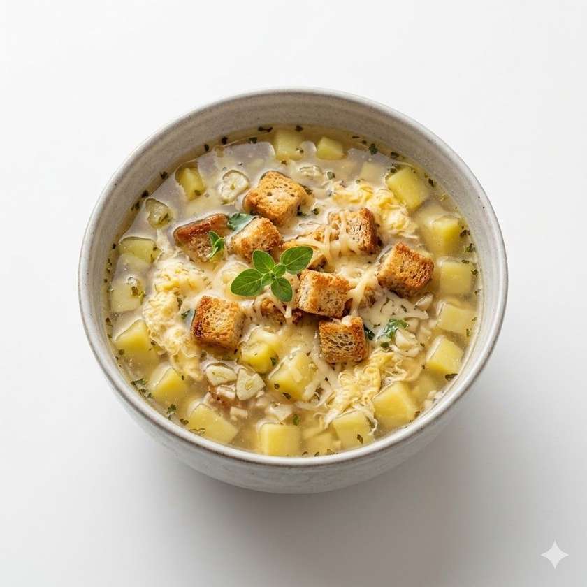 Česnečka s bramborem