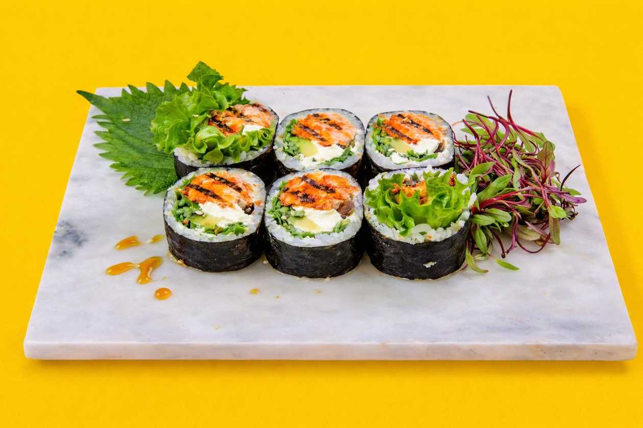 Philadelphia maki pieczony łosoś 6 szt.