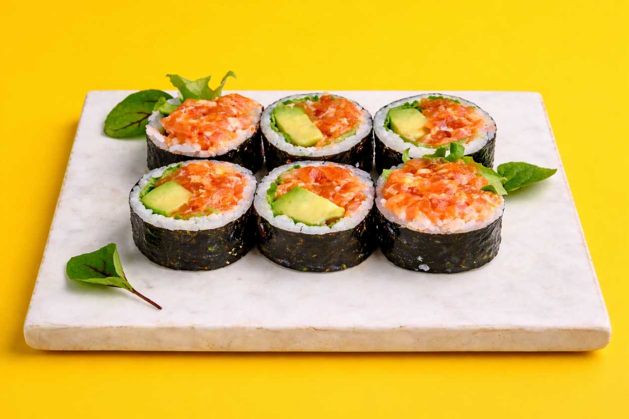 Futomaki tatar z łososia 6 szt.