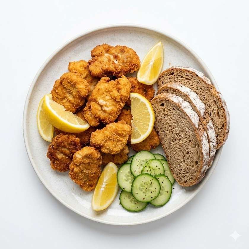 Bowl of mini schnitzels