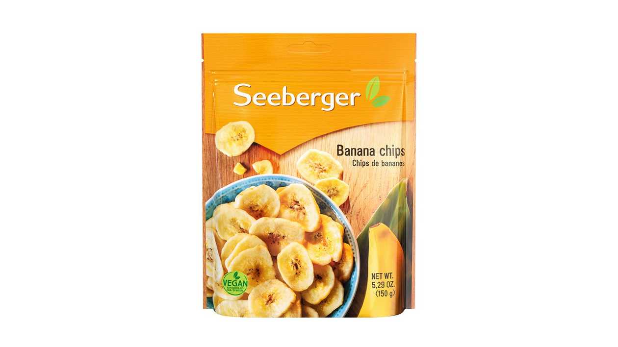 Dried Banana Chips Seeberger, 150g