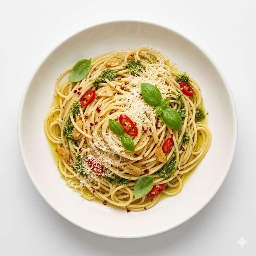 Těstoviny Aglio olio e peperoncino