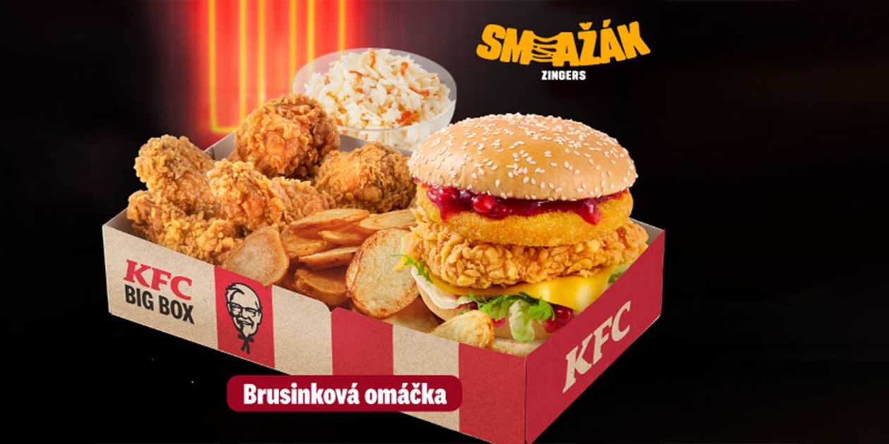Smažák Zinger s brusinkovou omáčkou Box