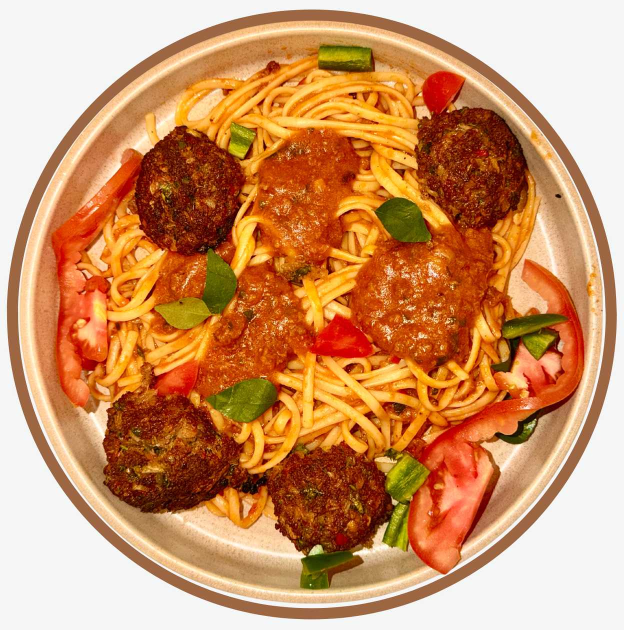 Linguine meat balls