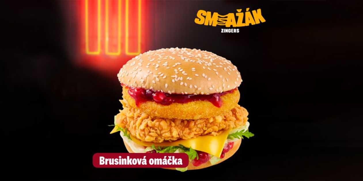 Smažák Zinger s brusinkovou omáčkou