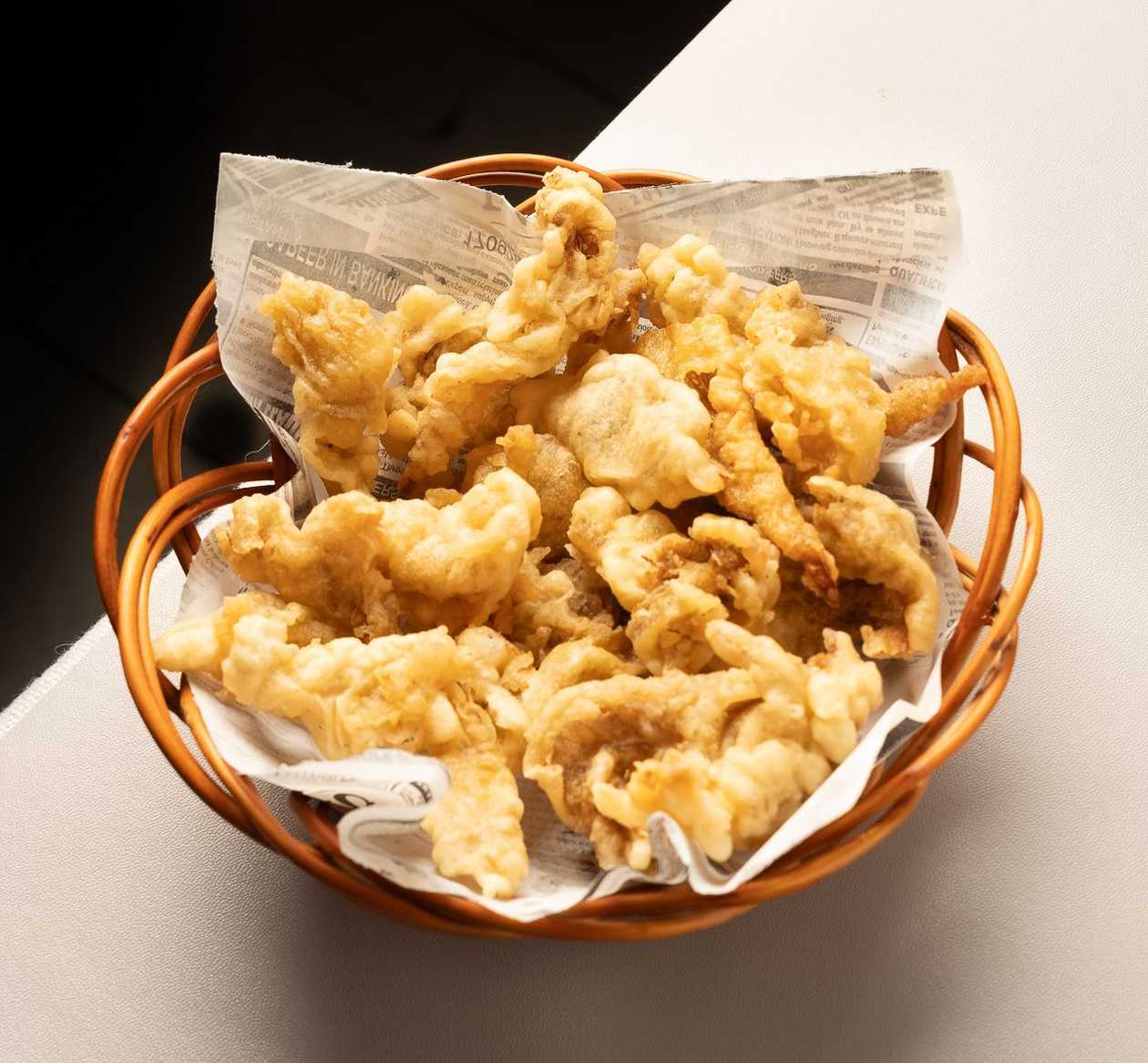 Fried Pleurotus Mushrooms
