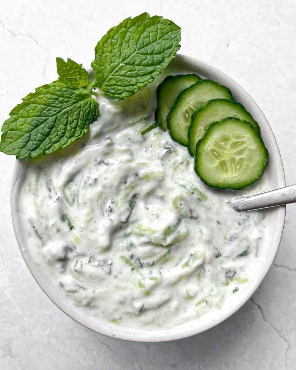 Cucumber mint raita