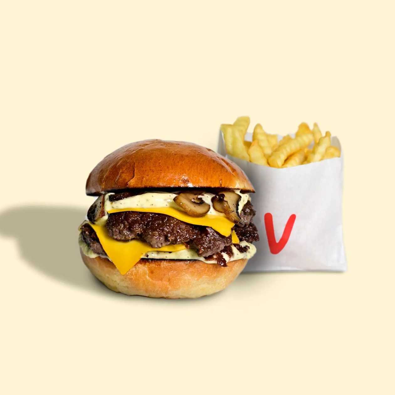 Cheeseburger dublu cu trufe