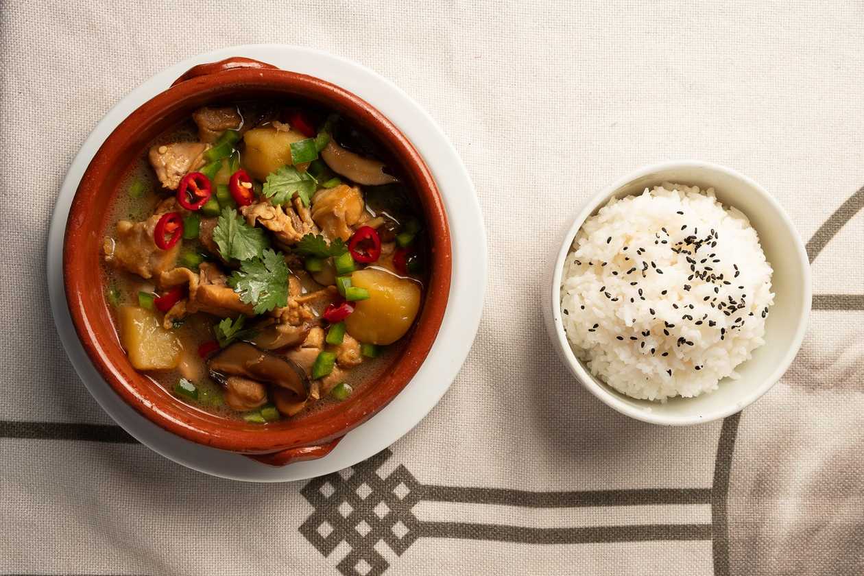 Braised Chicken with Rice