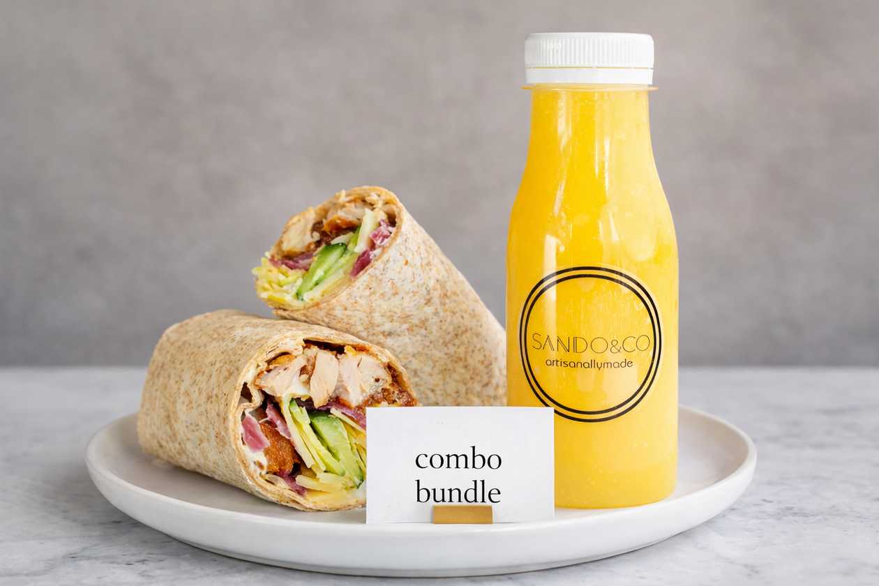 Katsu Wrap + Orange Juice