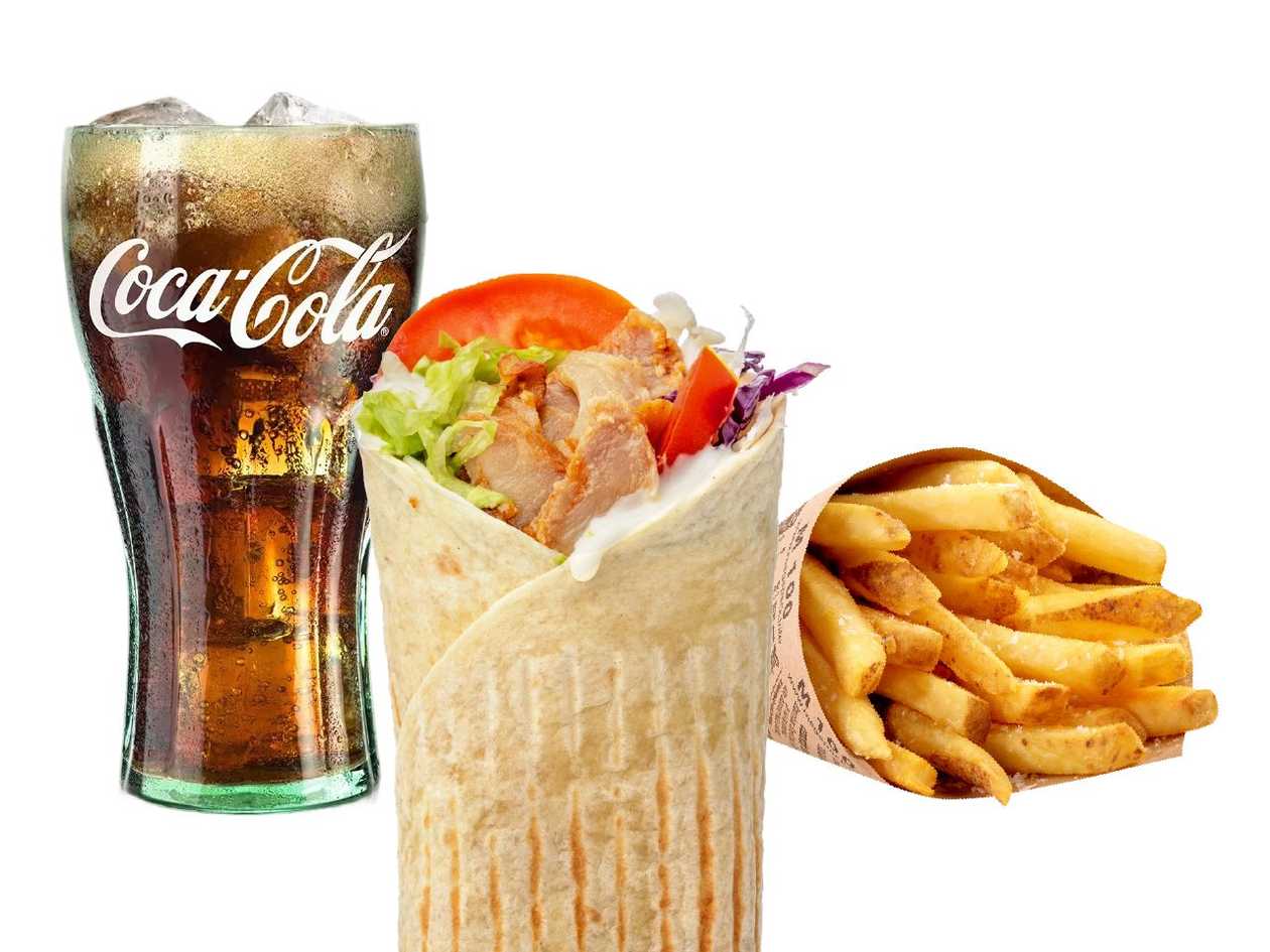 (Kebab) Kuřecí Dürüm Döner Menu