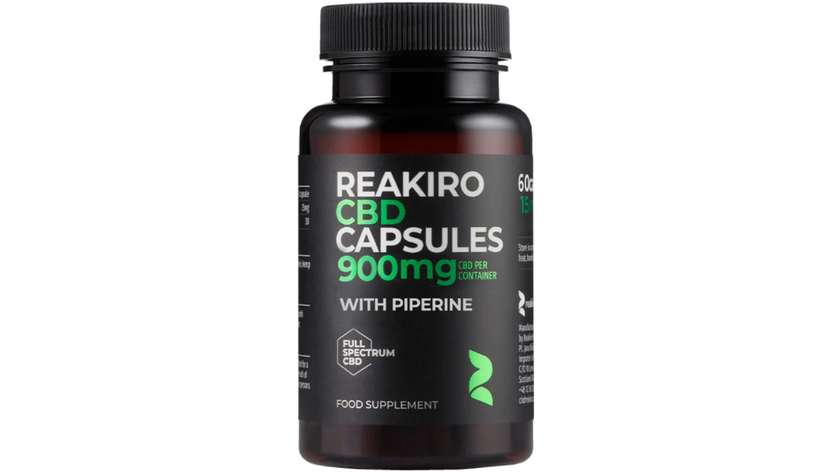 Reakiro CBD Vegan Capsules with Piperine 900mg 60szt