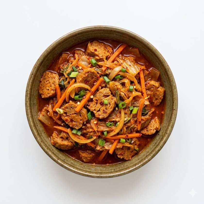Sójové mäso na kimchi
