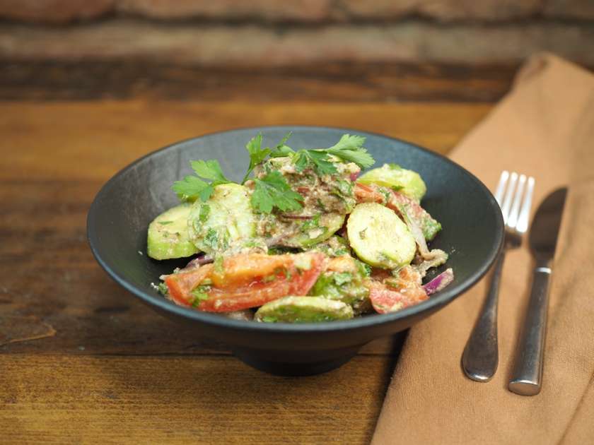 ქართული სალათი ნიგვზით / Geo. salad + nuts