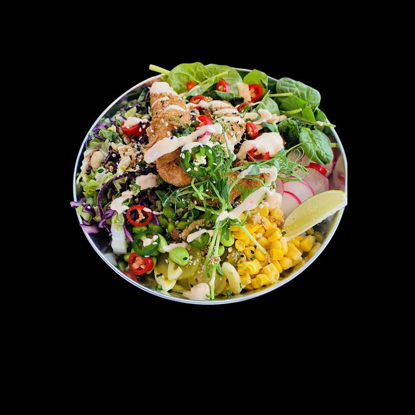 Bowl su gruzdinta vištiena