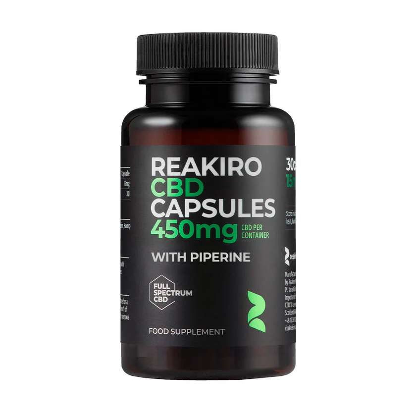 Reakiro CBD Vegan Capsules with Piperine 450mg 30szt