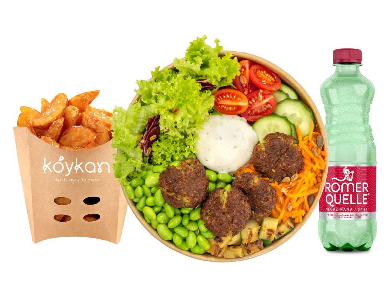 (Vegan) Falafel Tahini Salát Menu