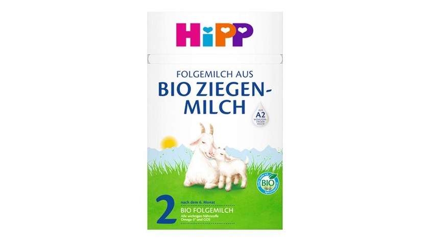 Ekologiškas HiPP 2 ožkų pieno mišinys (nuo 6 mėn.) Tolesnio maitinimo kūdikių pieno mišinys