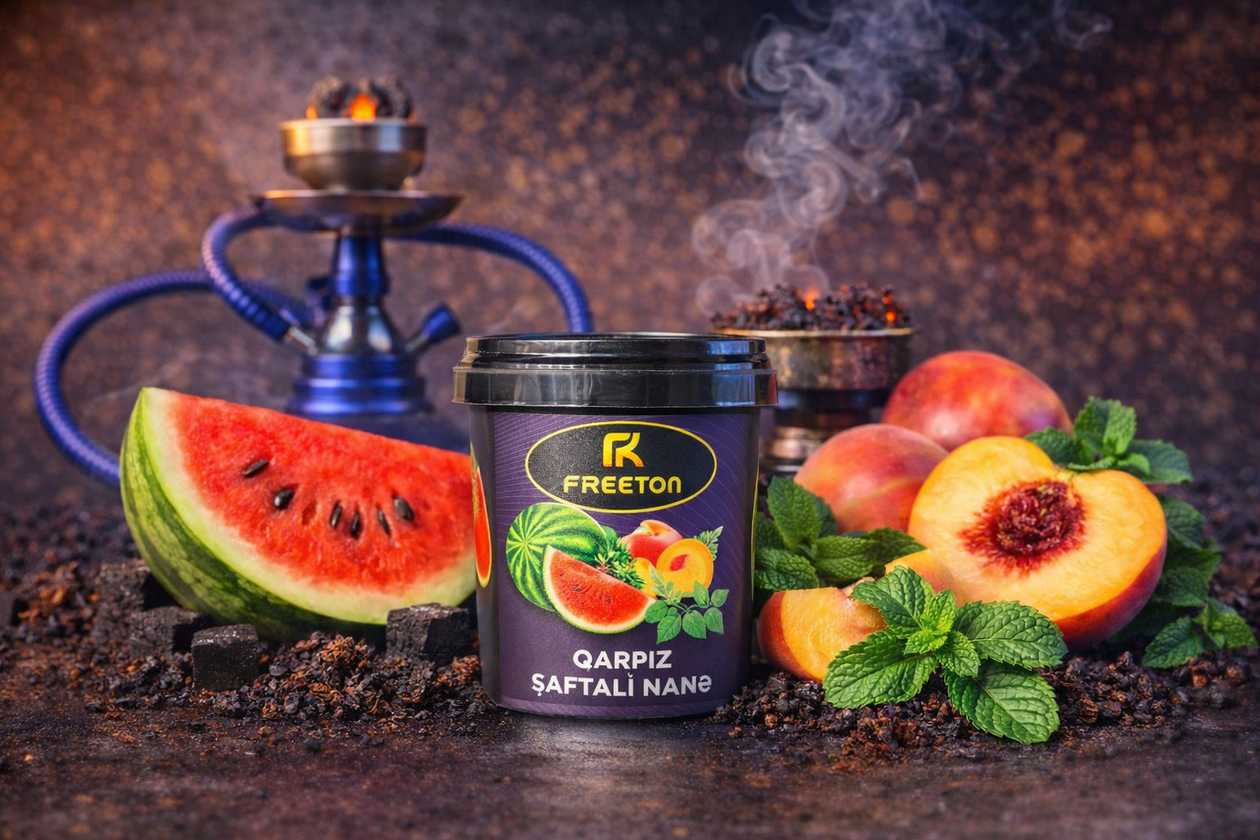 FREETON 50 qram Tütün Qarpız Şaftalı Nanə