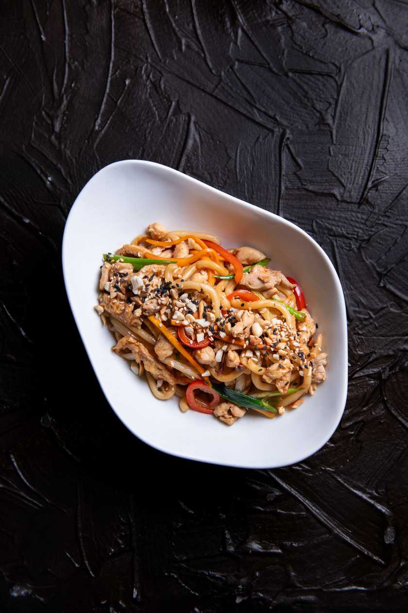 Yakiudon with chicken