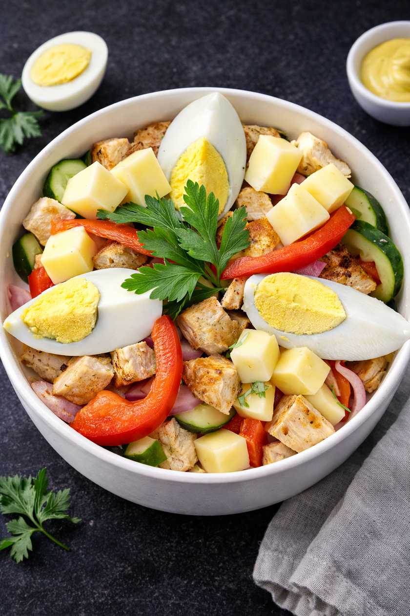 Salată bulgărească cu pui (Salate sățioase)