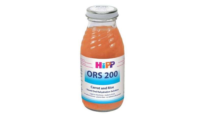 HiPP ORS200 morkų – ryžių nuoviras su elektrolitais