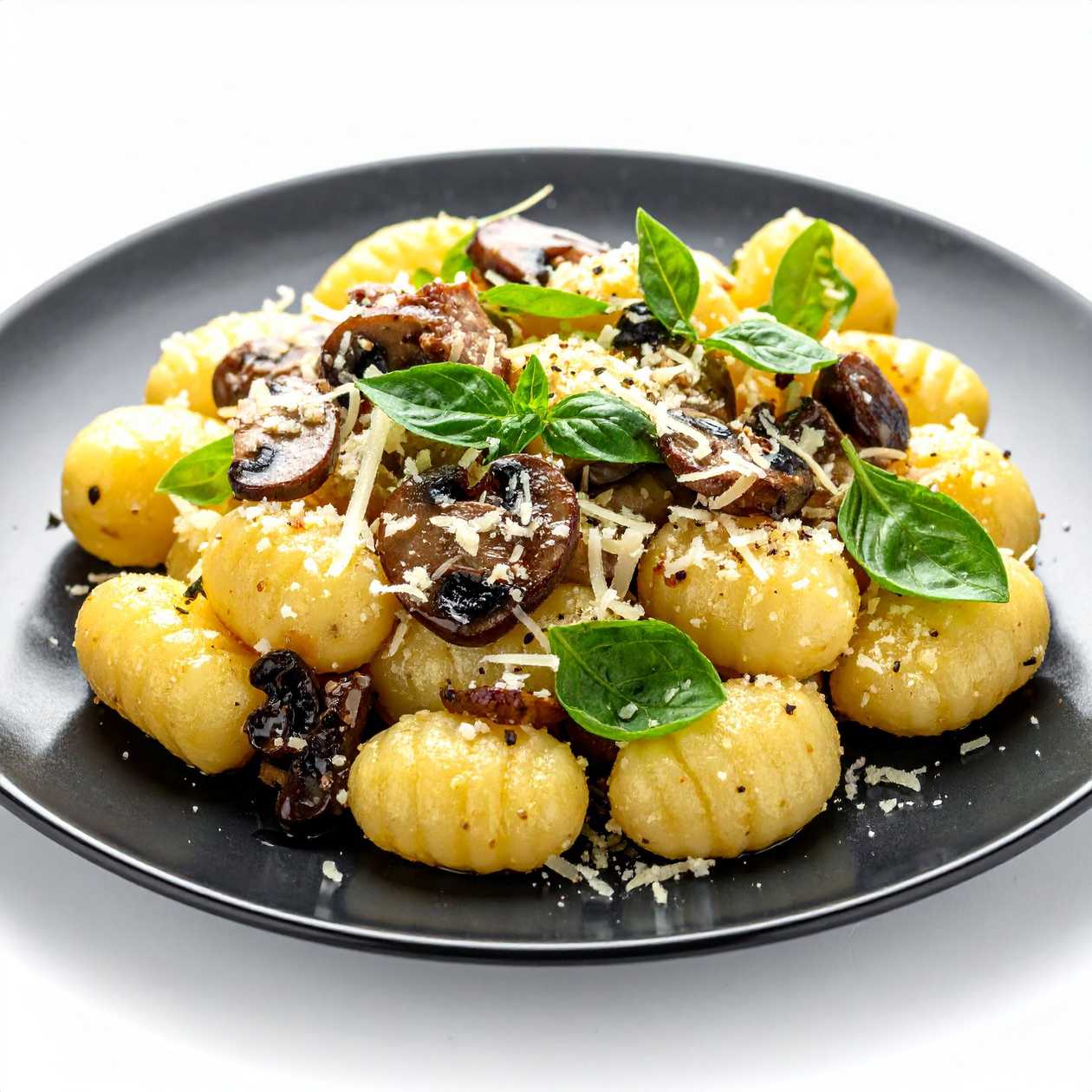 Gnocchi Con Maiale e Funghi