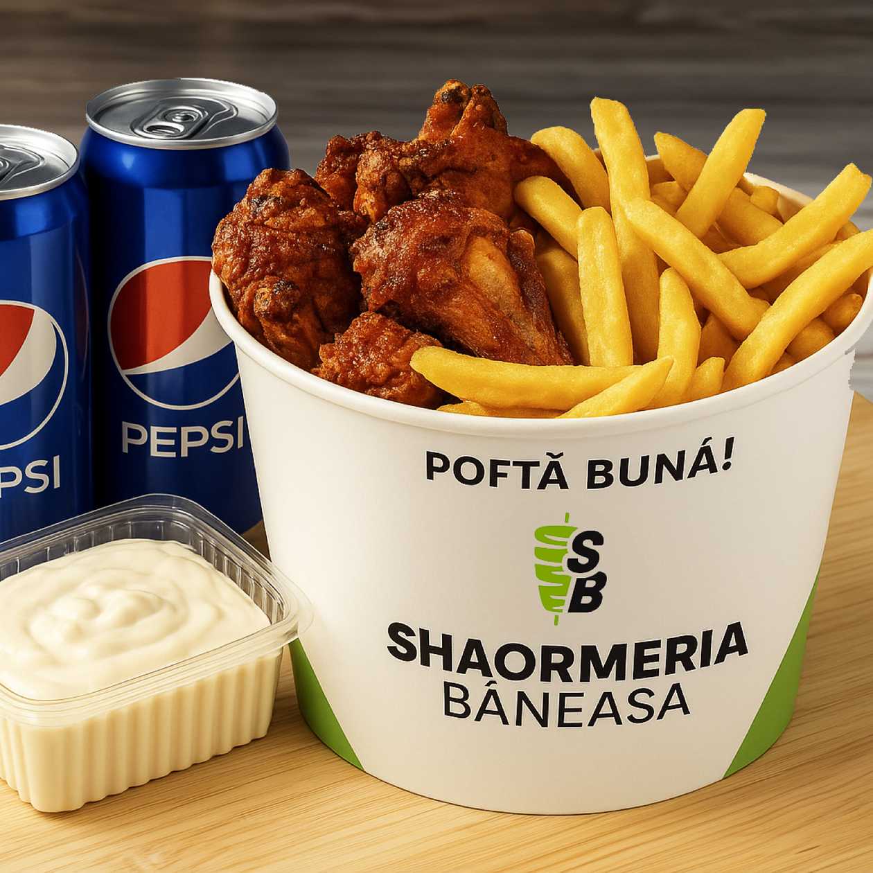 MEGA BUCKET ARIPIOARE 1000g + 2 DOZE