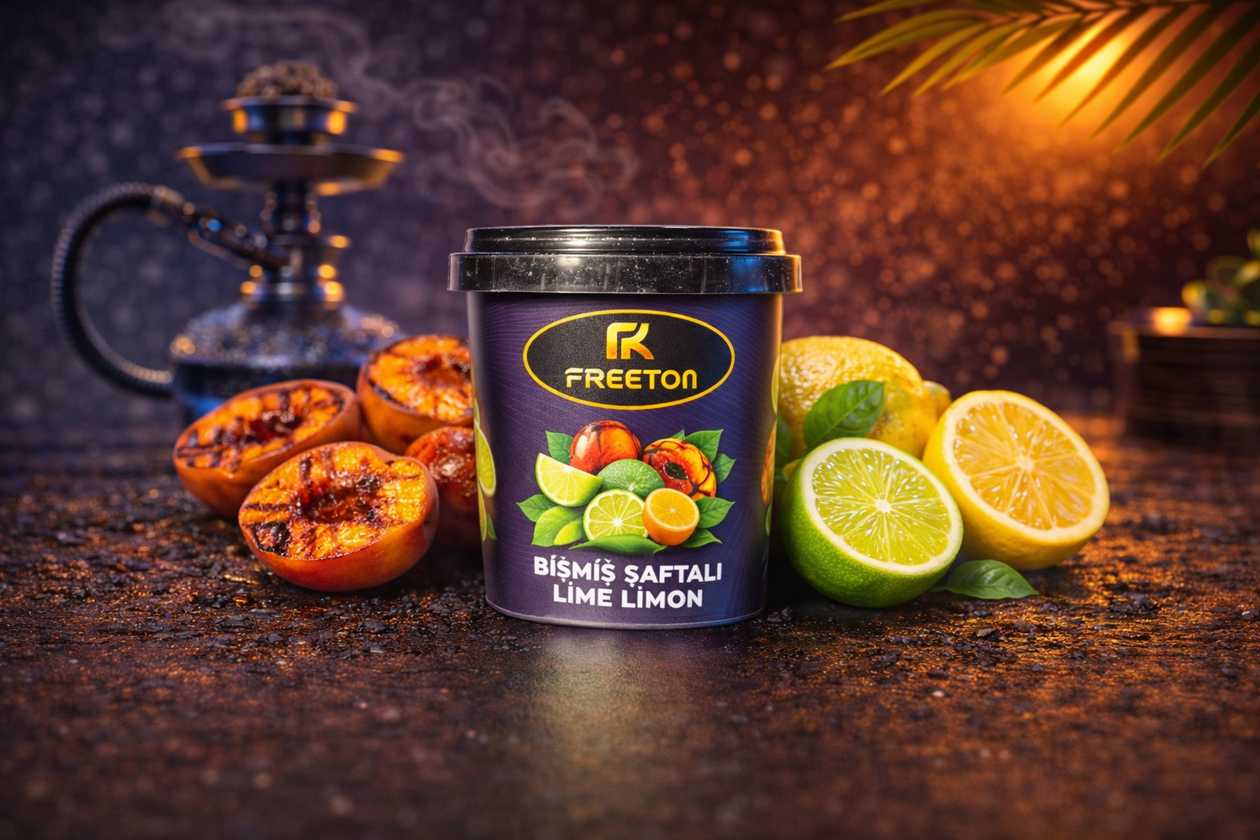 FREETON 50 qram Tütün Bişmiş Şaftalı Laym Limon